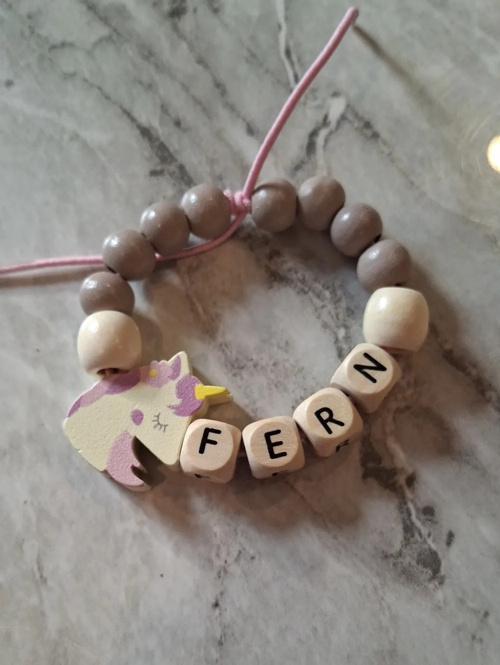 Personalized Kids Bead Bracelets - Pastel & Bright Colors HANDMADE BY MY GIRLS